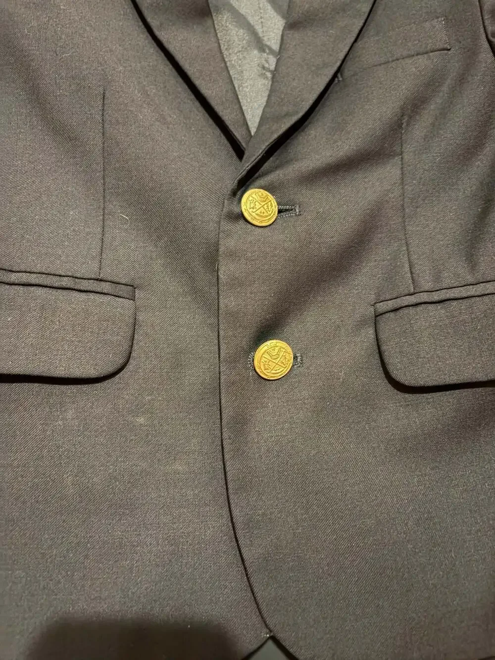 Class Club Gold Label Boys Black Gold Button Blazer Sport Coat size 5